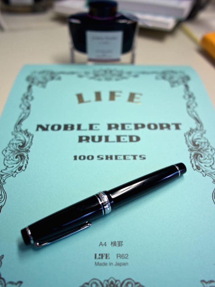 Photo of a Noble Note with Sailor Fountain Pen, by Rick Cogley