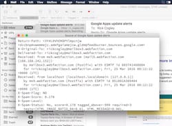 Screenshot - Mail.app view source on a selected message